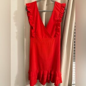 Red Ruffle Dress